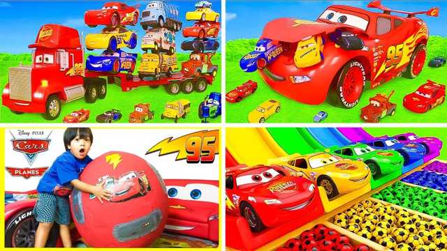 Toy video: McQueen Car Assembly Surprise Soccer Ball | Street Vehicle with Learn Colors for Kids img